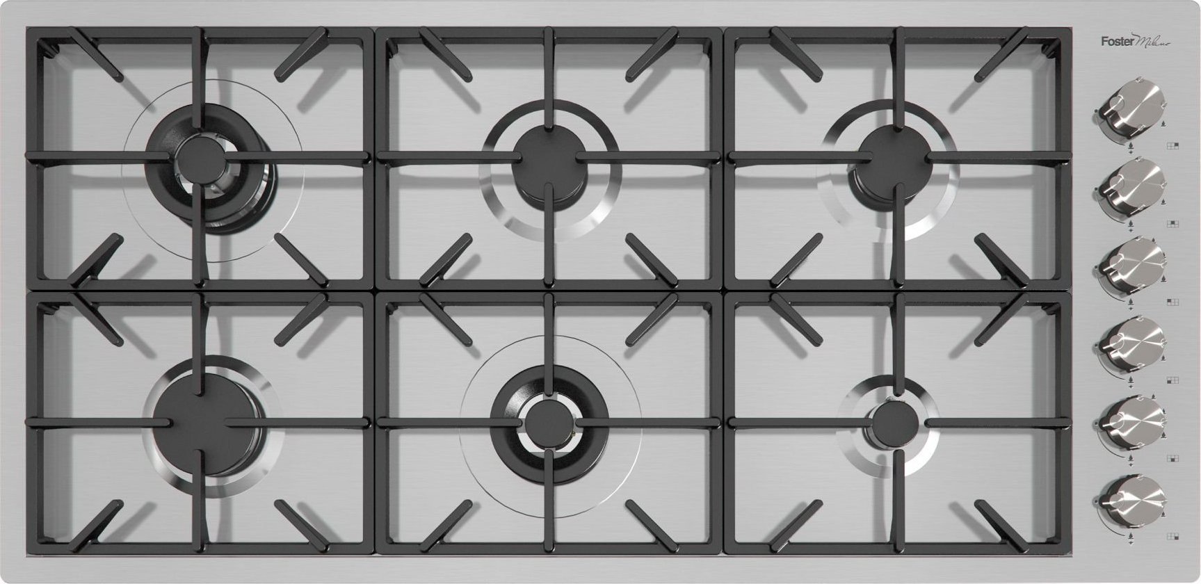 фото Газова варильна поверхня Foster MILANO 6G HOB Flush Mount (7639000)