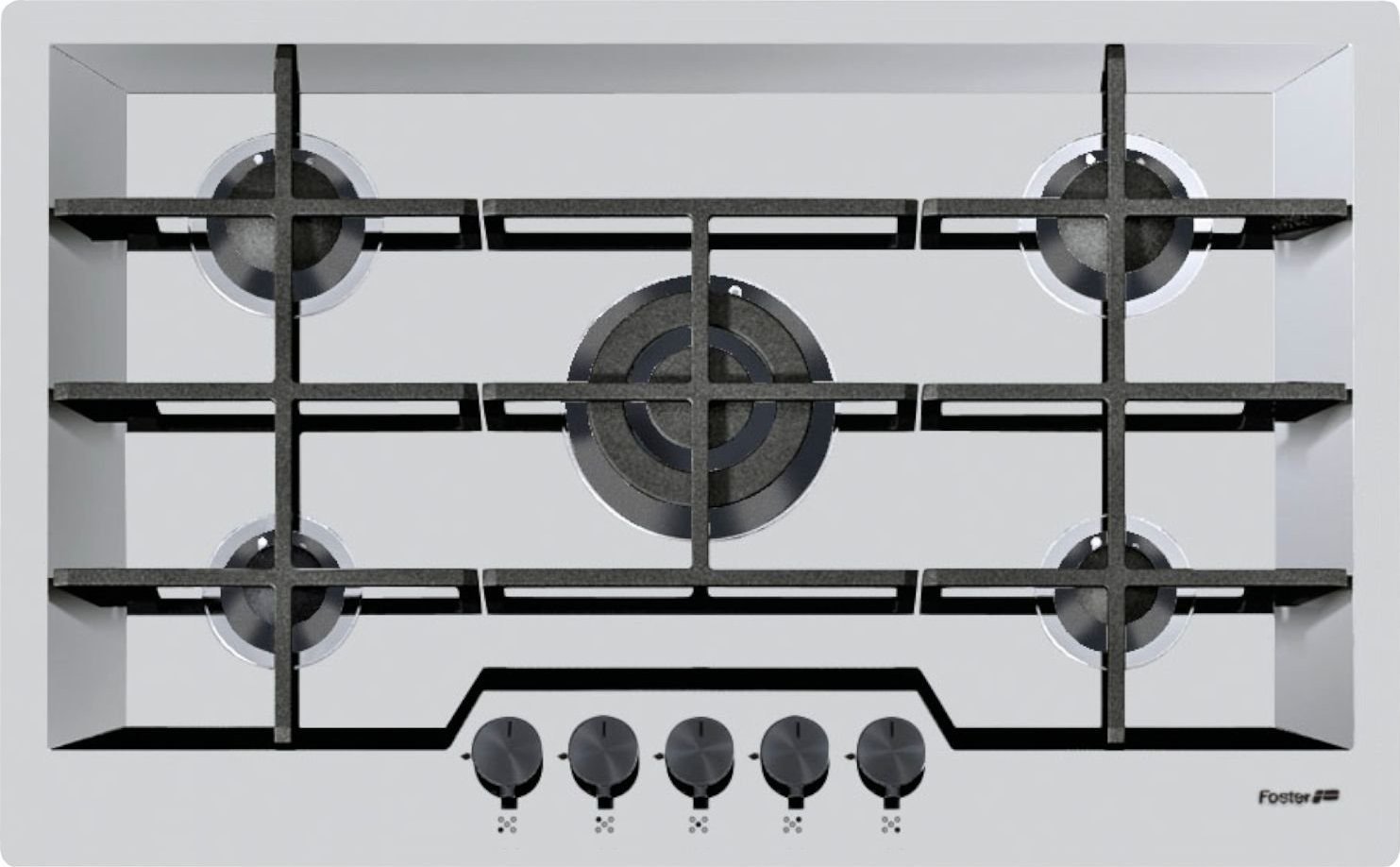 фото Газова варильна поверхня Foster KE 5G HOB Flush Mount Black (7600666)