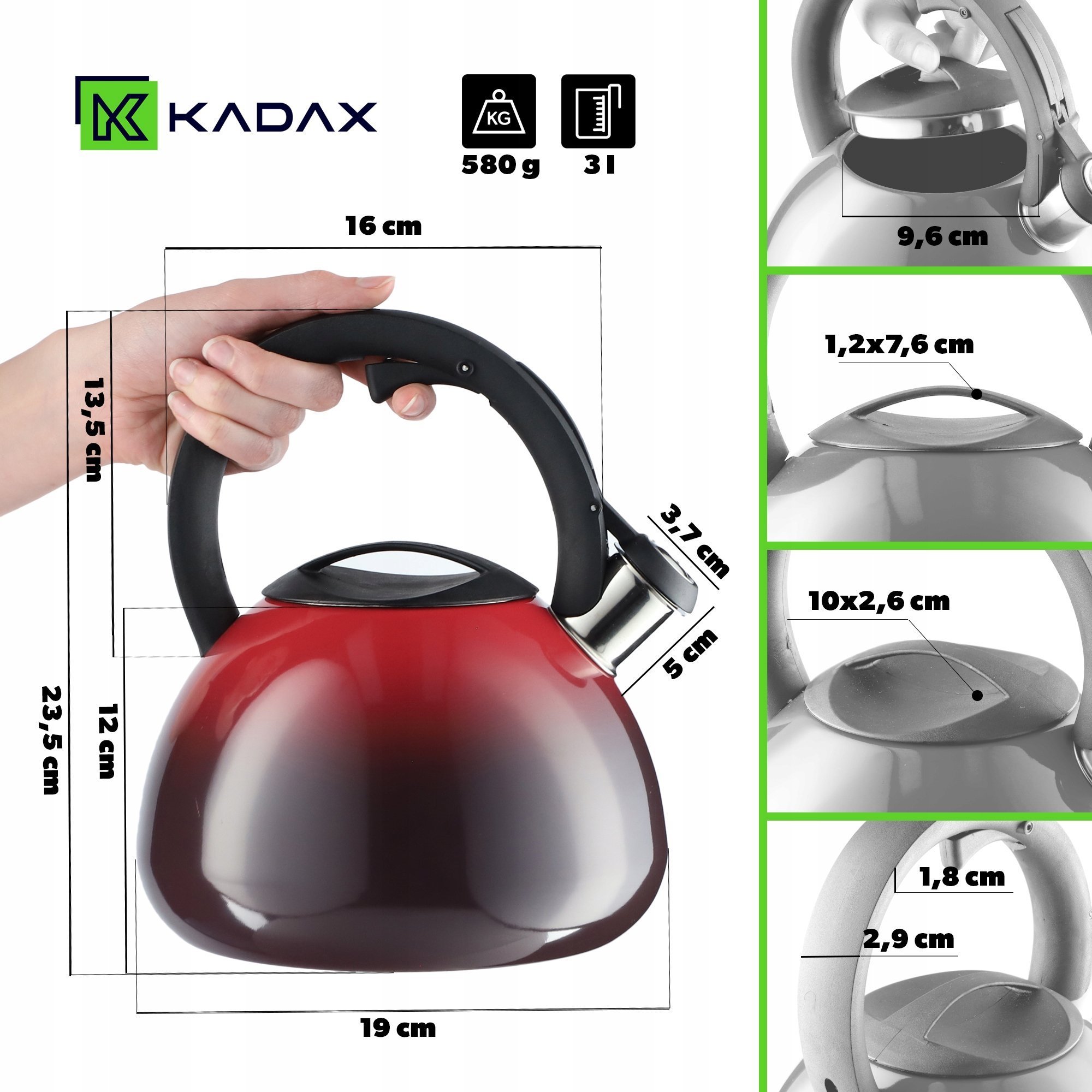 фото Чайник Kadax Mores Red