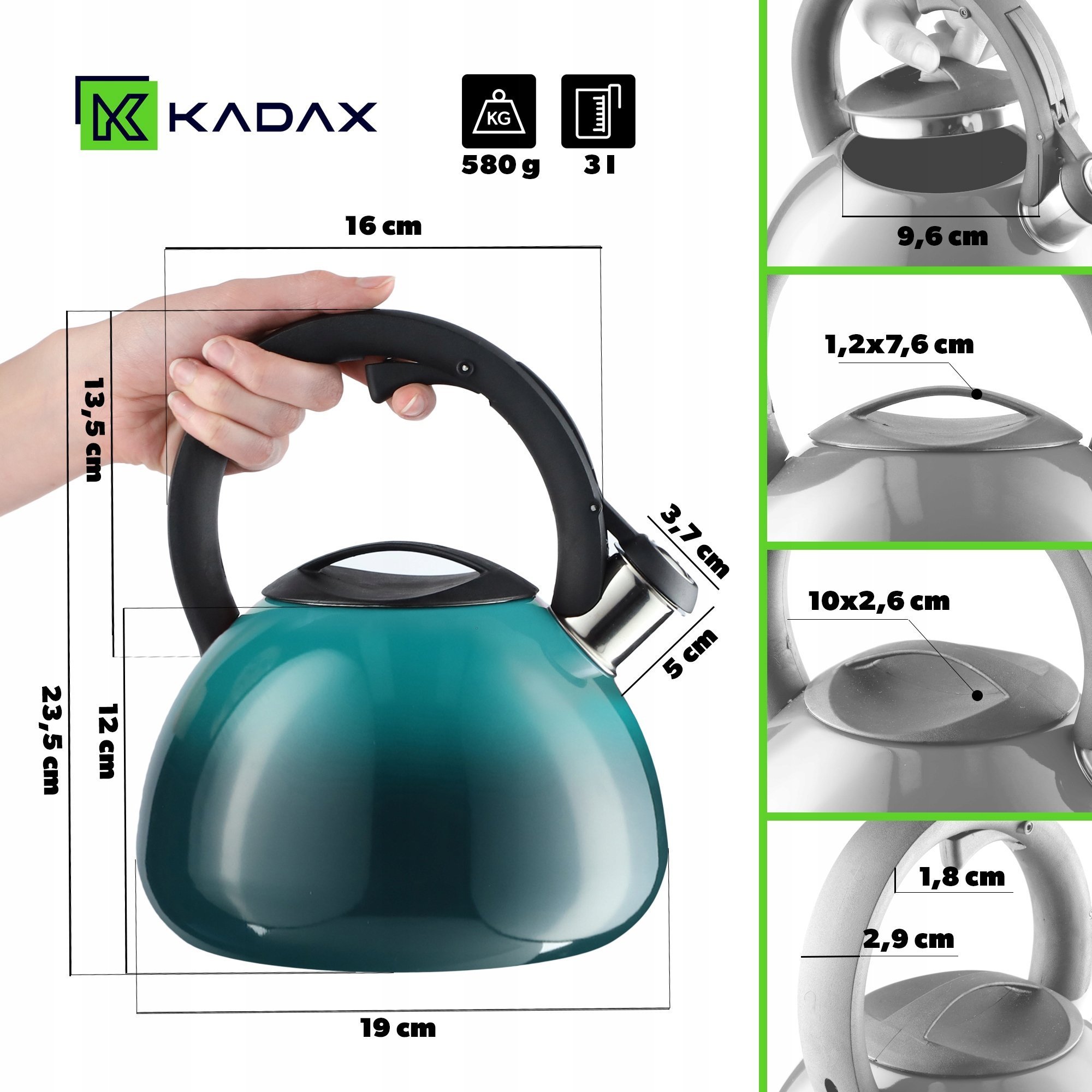 фото Чайник Kadax Mores Green