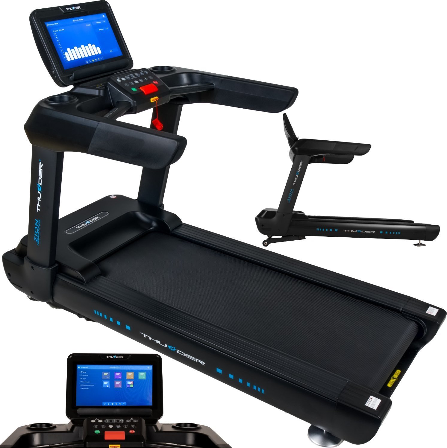 фото Бігова доріжка електрична Thunder Zion-TFT-Black