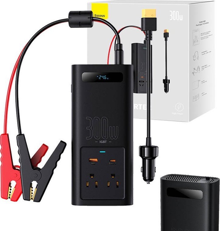 фото Перетворювач (інвертор) Baseus 300W/24V CN/EU (C00337600111-00)