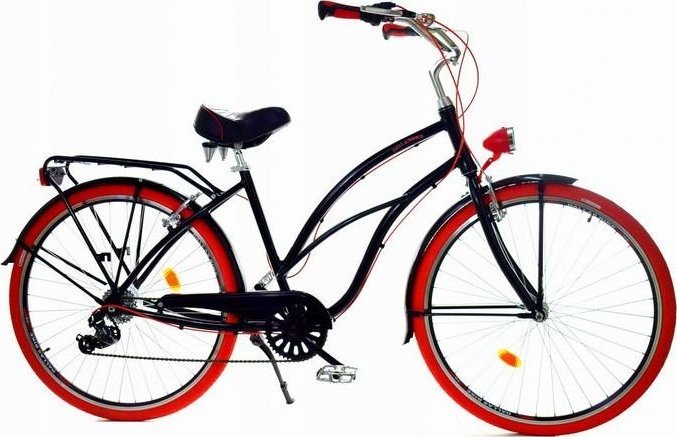 фото Велосипед міський Dallas Cruiser 26 7spd Lady Alu Black/Red