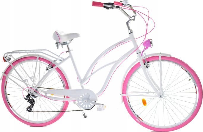 фото Велосипед міський Dallas Cruiser 28 7spd Lady Alu White/Pink
