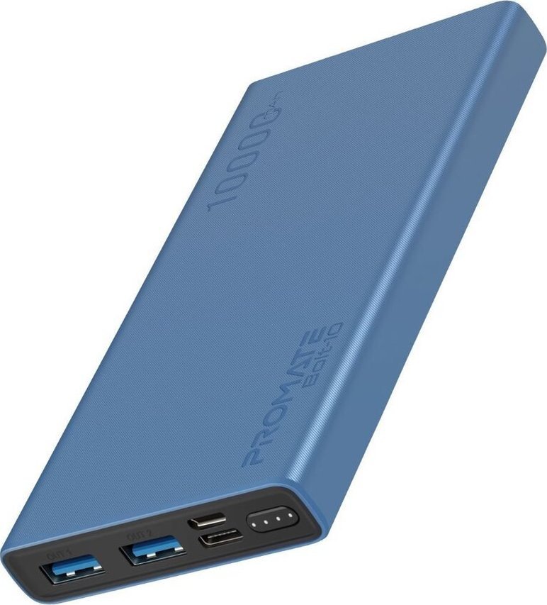 фото Зовнішній акумулятор (павербанк) Promate Bolt-10 10000mAh Blue
