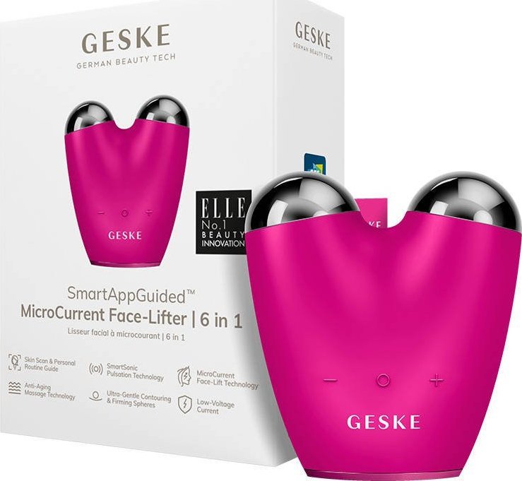 фото Мікрострумовий підтягувач обличчя Geske MicroCurrent 6w1 Magneta (GK000015MG01)