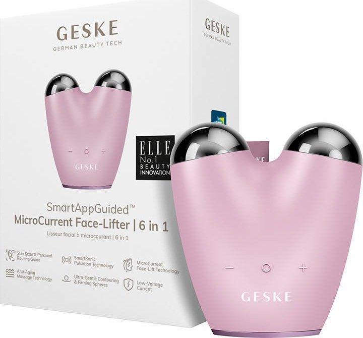 фото Мікрострумовий підтягувач обличчя Geske MicroCurrent 6w1 Pink (GK000015PK01)