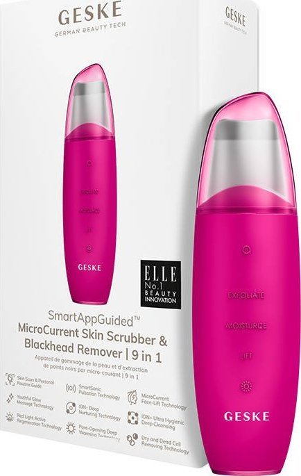 фото Мікрострумовий скрабер для обличчя Geske MicroCurrent Skin Scrubber & Blackhead Remover 9 in 1 Magenta (GK000044MG01)