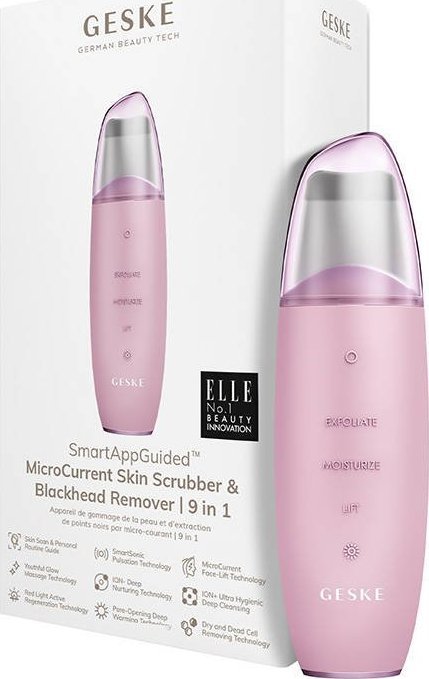 фото Мікрострумовий скрабер для обличчя Geske MicroCurrent Skin Scrubber & Blackhead Remover 9 in 1 Pink (GK000044PK01)