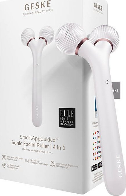 фото Прилад для догляду за обличчям і тілом Geske Sonic Facial & Body Roller 4 in 1 Starlight (GK000041PK01)