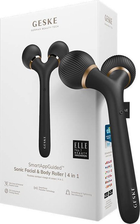 фото Прилад для догляду за обличчям і тілом Geske Sonic Facial & Body Roller 4 in 1 Gray (GK000041GY01)