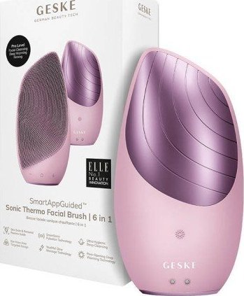 фото Звукова термощітка для обличчя Geske Sonic Thermo Facial Brush 6 in 1 Pink (GK000007PK01)