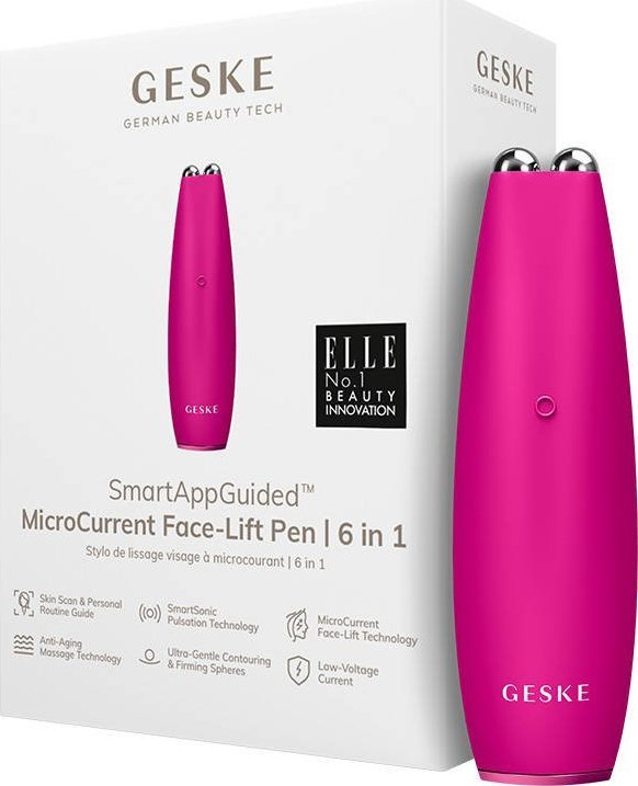 фото Мікрострумовий масажер Geske MicroCurrent Face-Lift Pen 6 in 1 Magenta (GK000013MG01)
