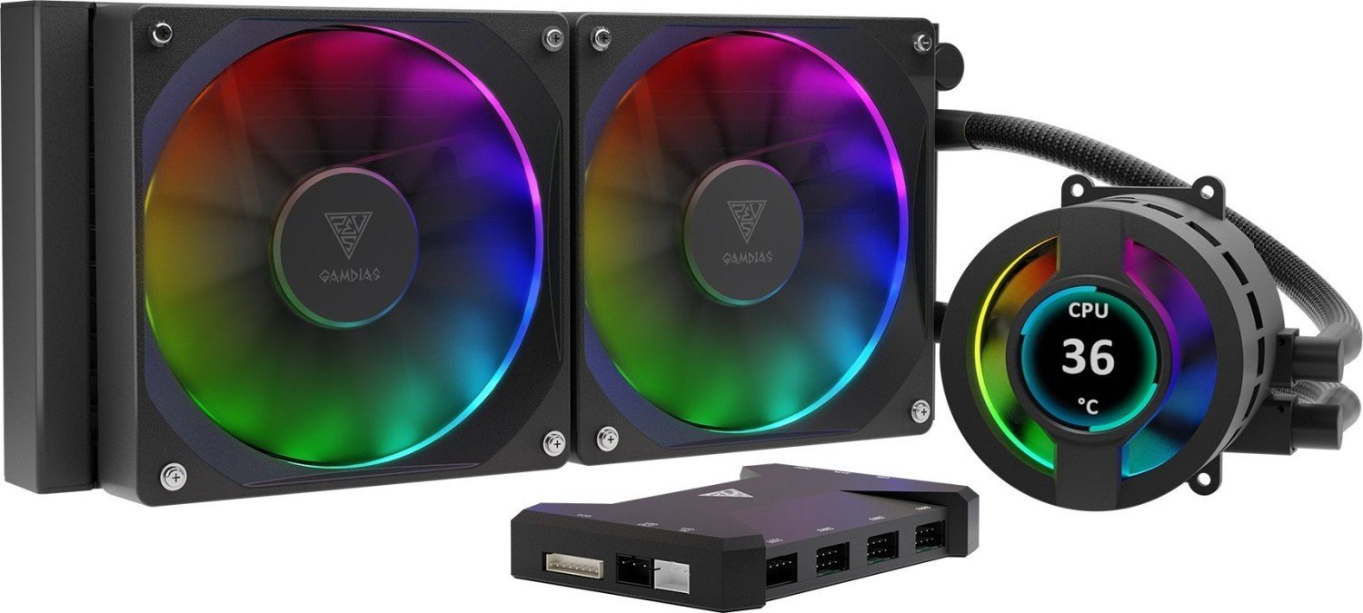 фото Водяне охолодження Gamdias Chione P3-240U Black (16321-01900-00000-G)