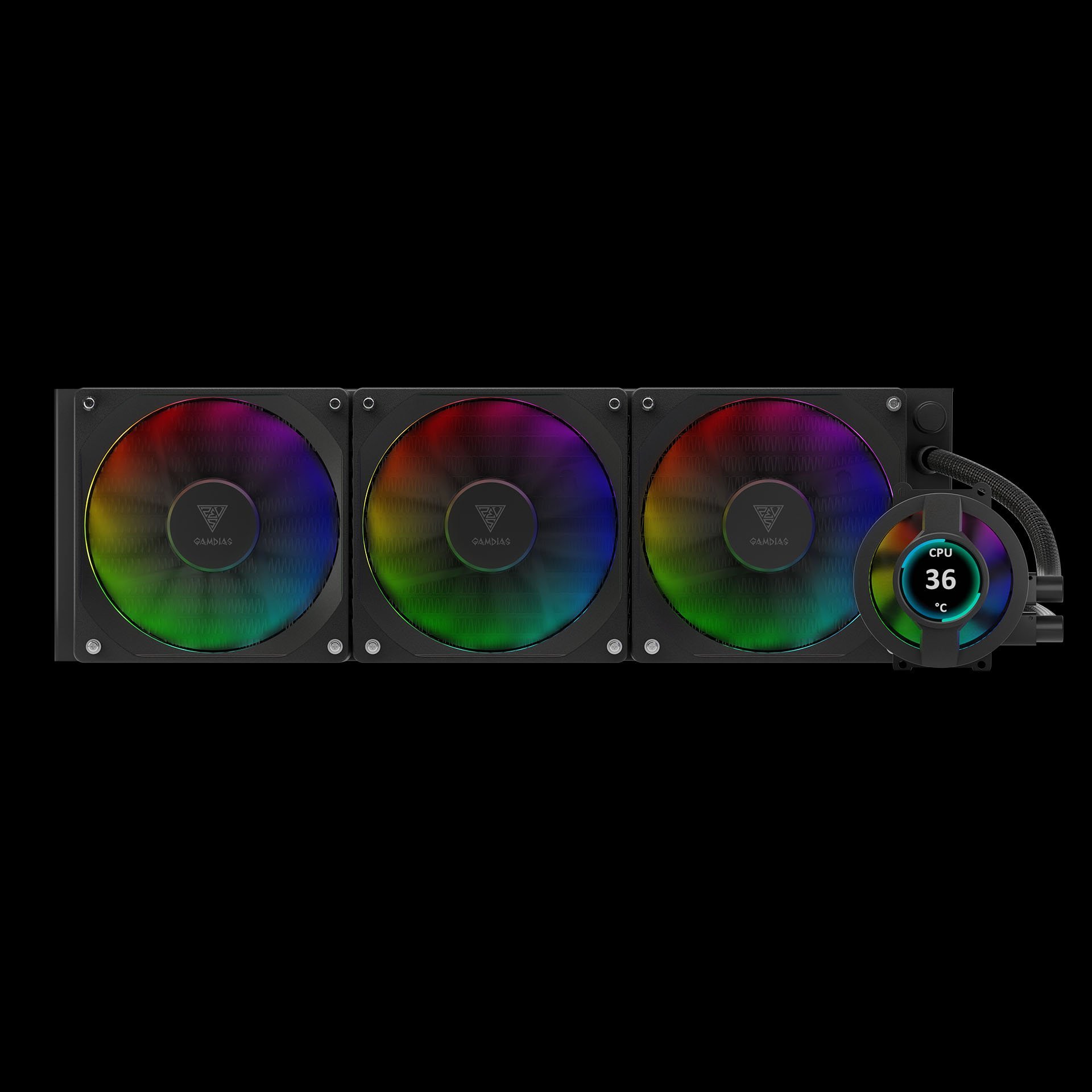 фото Водяне охолодження Gamdias Chione P3-360U Black (16321-02000-00000-G)