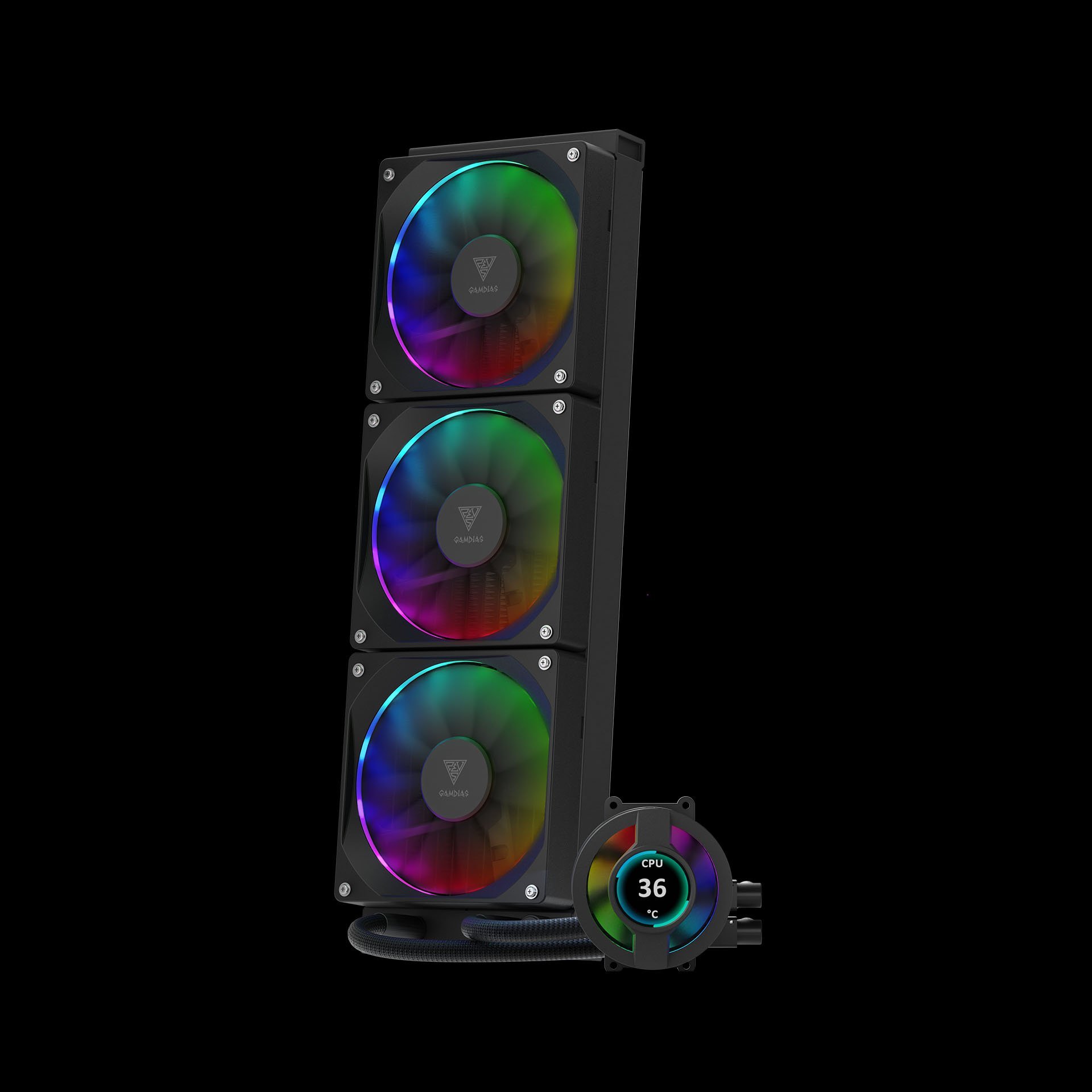 фото Водяне охолодження Gamdias Chione P3-360U Black (16321-02000-00000-G)