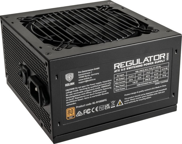 фото Блок питания Kolink Regulator 1000W (KL-R1000FG)