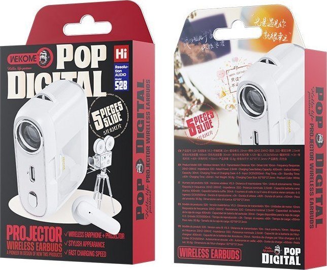 фото Навушники TWS Wekome S28 Pop Digital White (WK-S28)