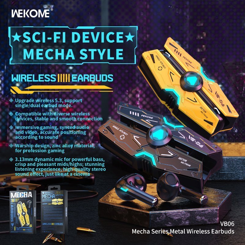 фото Навушники TWS Wekome VB06 Mecha Yellow