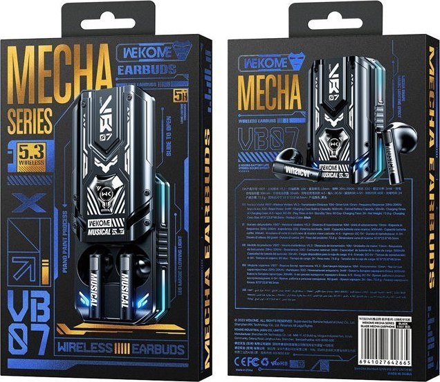 фото Навушники TWS Wekome VB07 Mecha Black