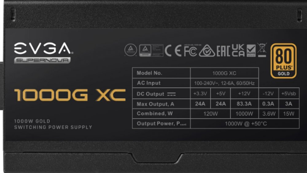 фото Блок живлення Evga SuperNOVA 1000 G XC 1000W (520-5G-1000-K2)