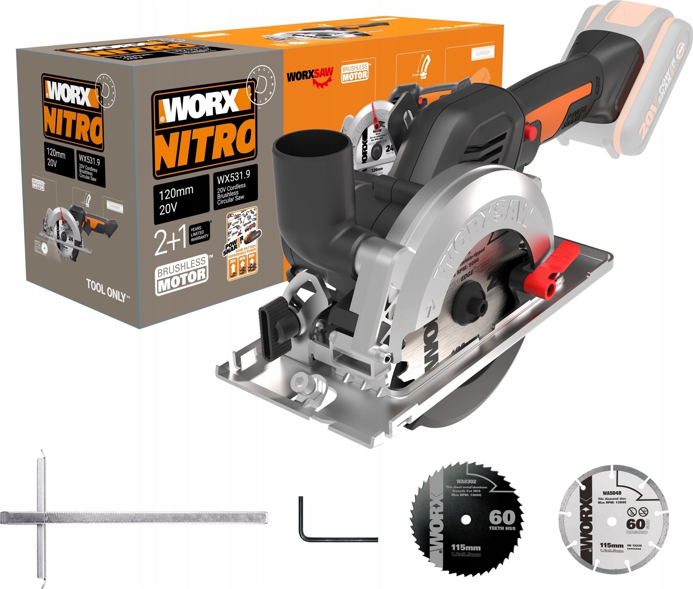 фото Монтажна пилка Worx WX531.9