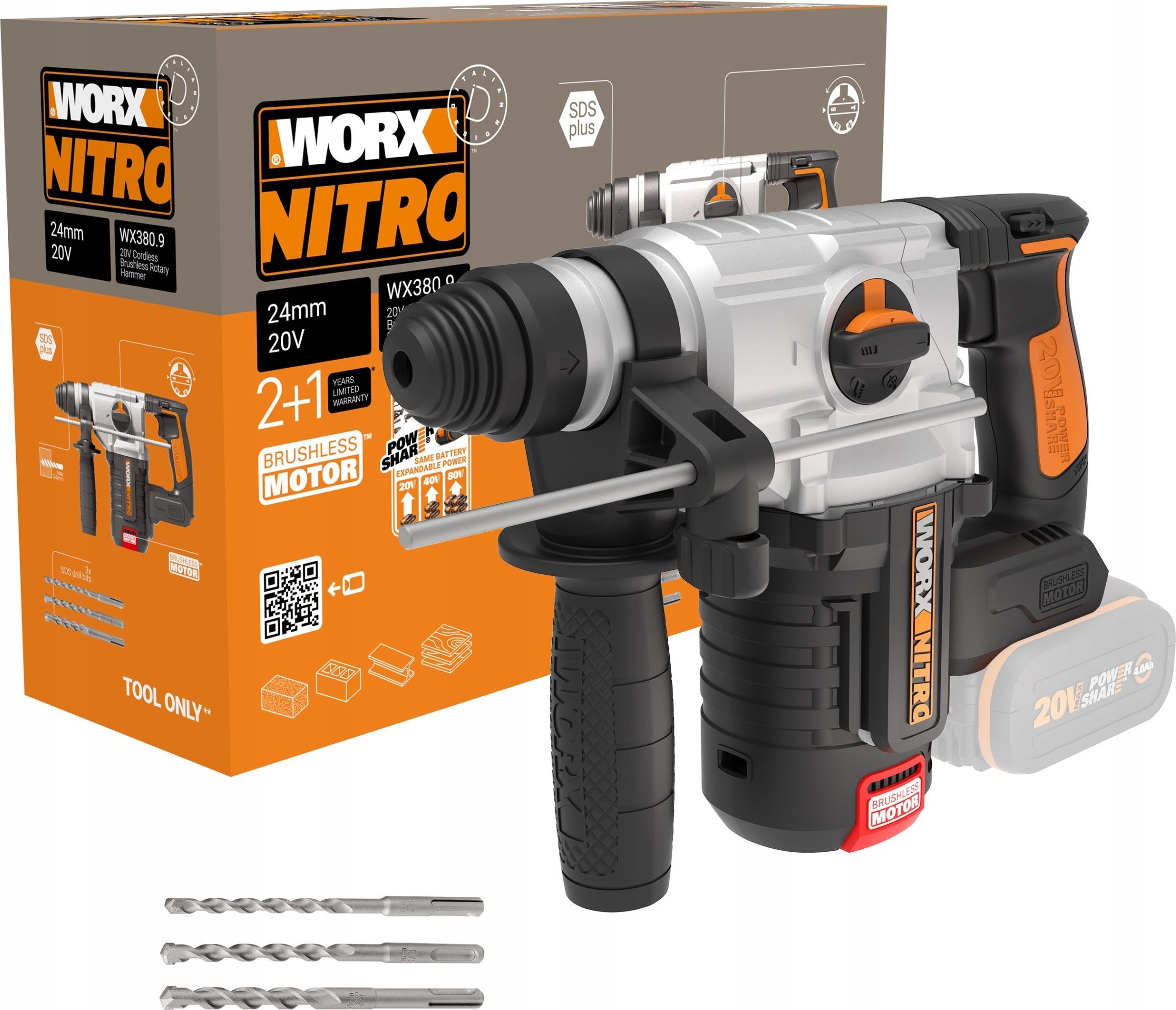 фото Перфоратор Worx WX380.9 1