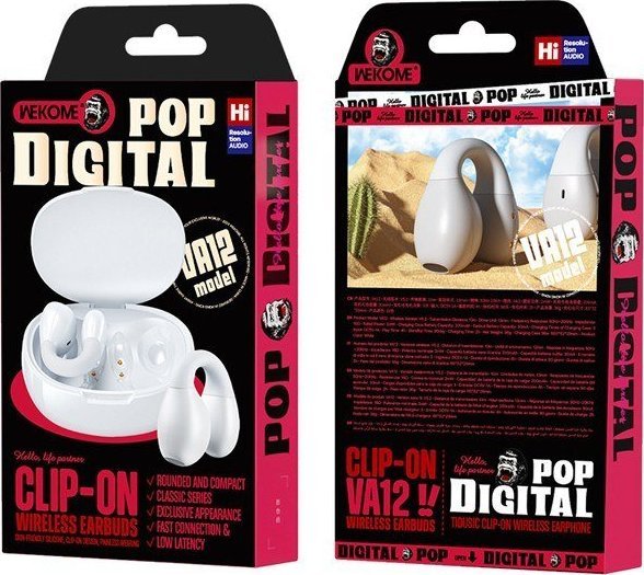 фото Навушники TWS Wekome VA12 Clip-On White