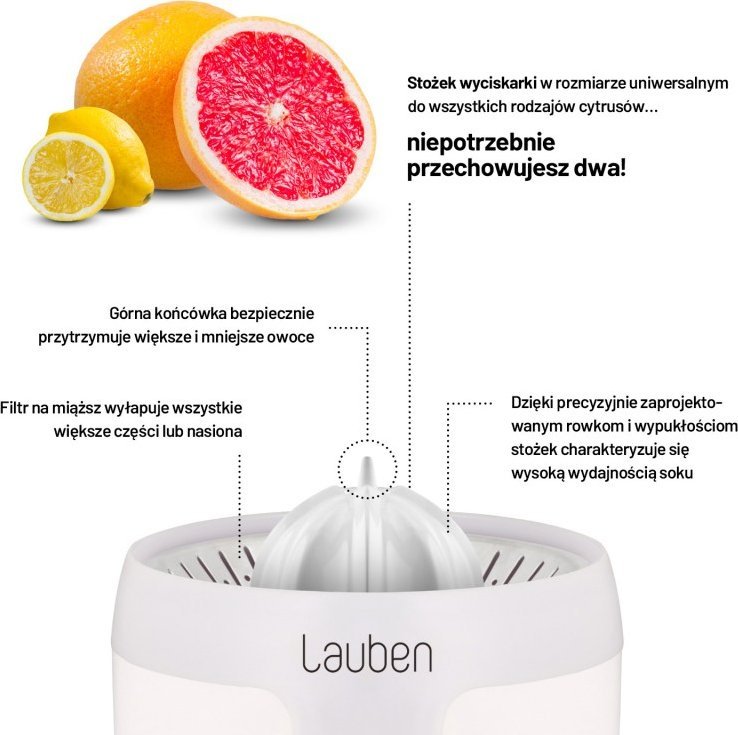 фото Соковитискач для цитрусових (цитрус-прес) Lauben 110WT