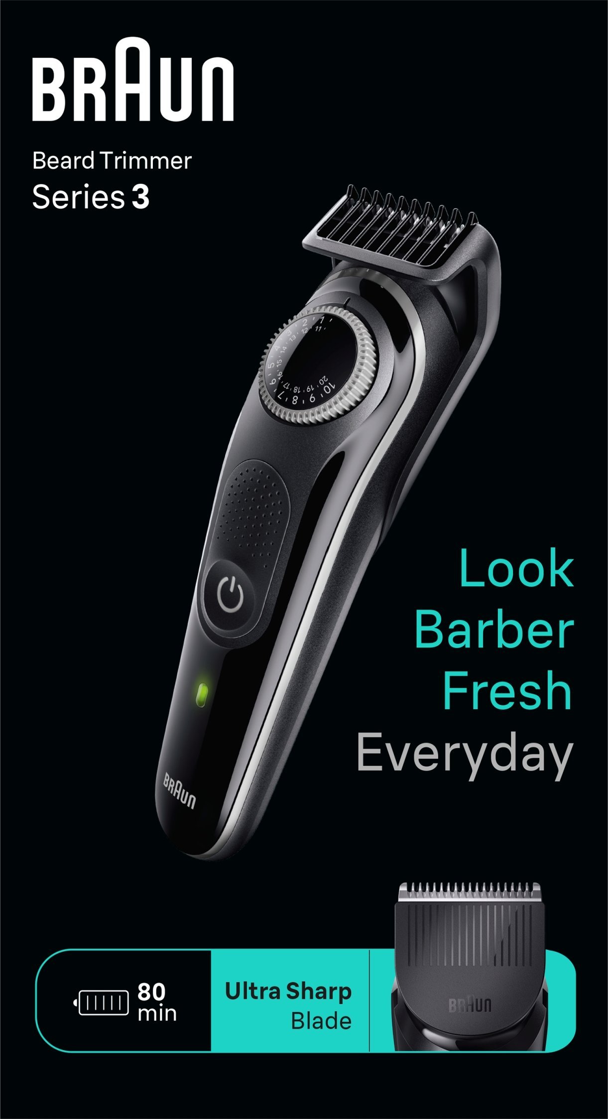 фото Тример для бороди та вусів Braun BeardTrimmer 3 BT3440