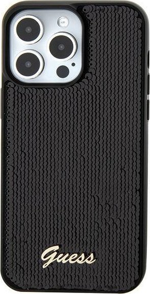 Guess Guess GUHCP15SPSFDGSK iPhone 15 6.1" czarny/black hardcase Sequin Script Metal