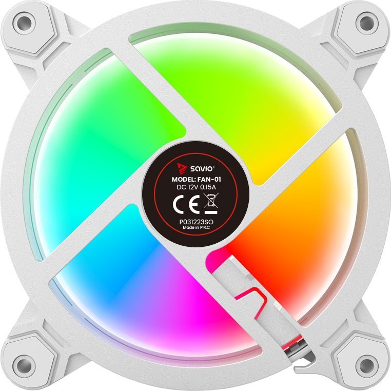 фото Вентилятор Savio FAN-01 ARGB White 3-pack (SAVGFAN-01)