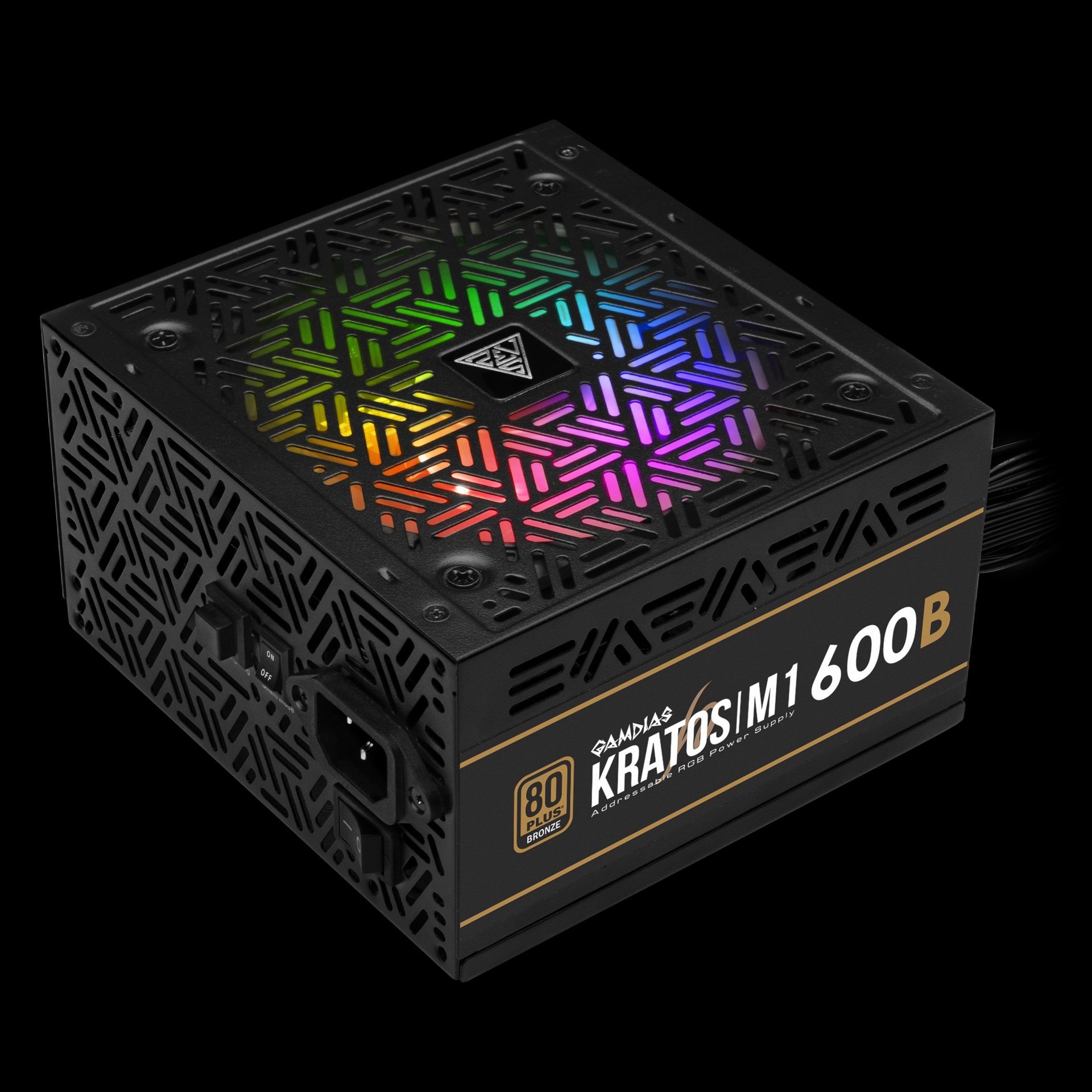 фото Блок живлення Gamdias Kratos M1-600B ARGB 600W (16210-01000-10000-G)