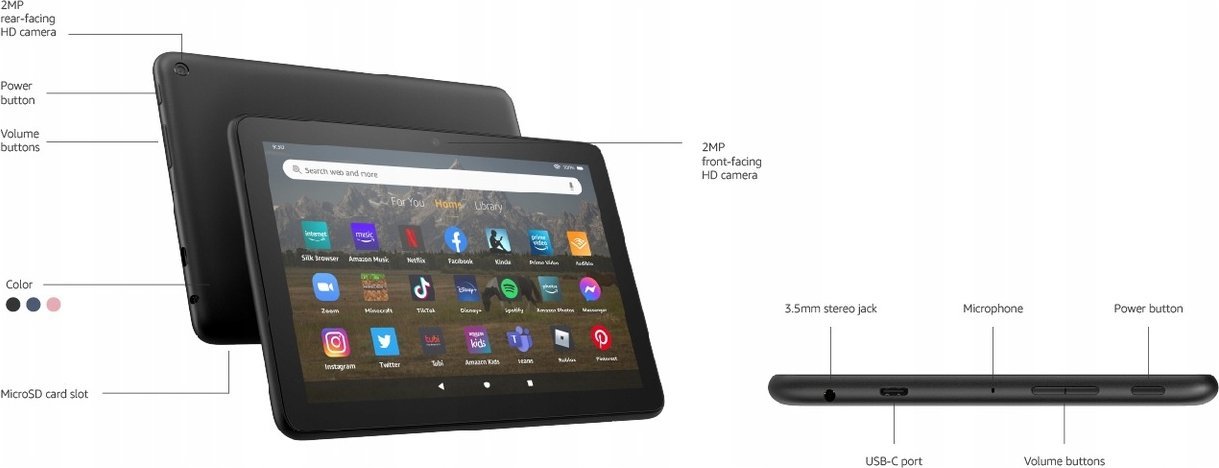 фото Планшет Amazon HD 8 32 GB Black (CF66978)