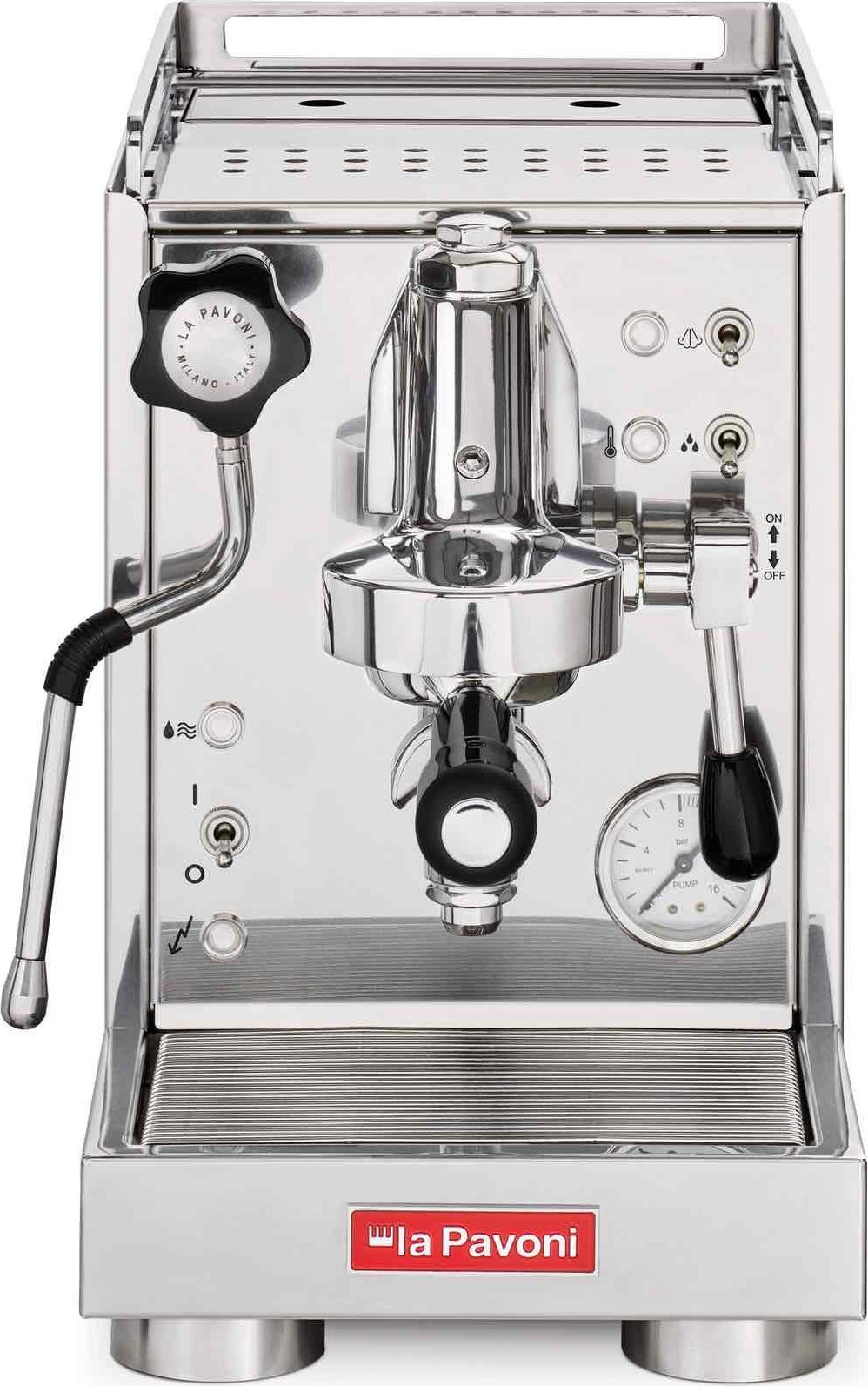 фото Ріжкова кавоварка еспресо La Pavoni Mini Cellini Silver