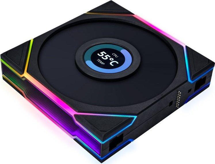 фото Вентилятор Lian Li Uni Fan TL LCD 120 Reverse Blade Black (G99.12RTLLCD1B.00)