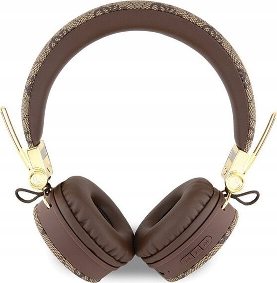 фото Навушники з мікрофоном Guess 4G Metal Logo Brown (GUBH704GEMW)
