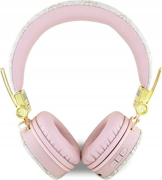 фото Навушники з мікрофоном Guess 4G Metal Logo Pink (GUBH704GEMP)