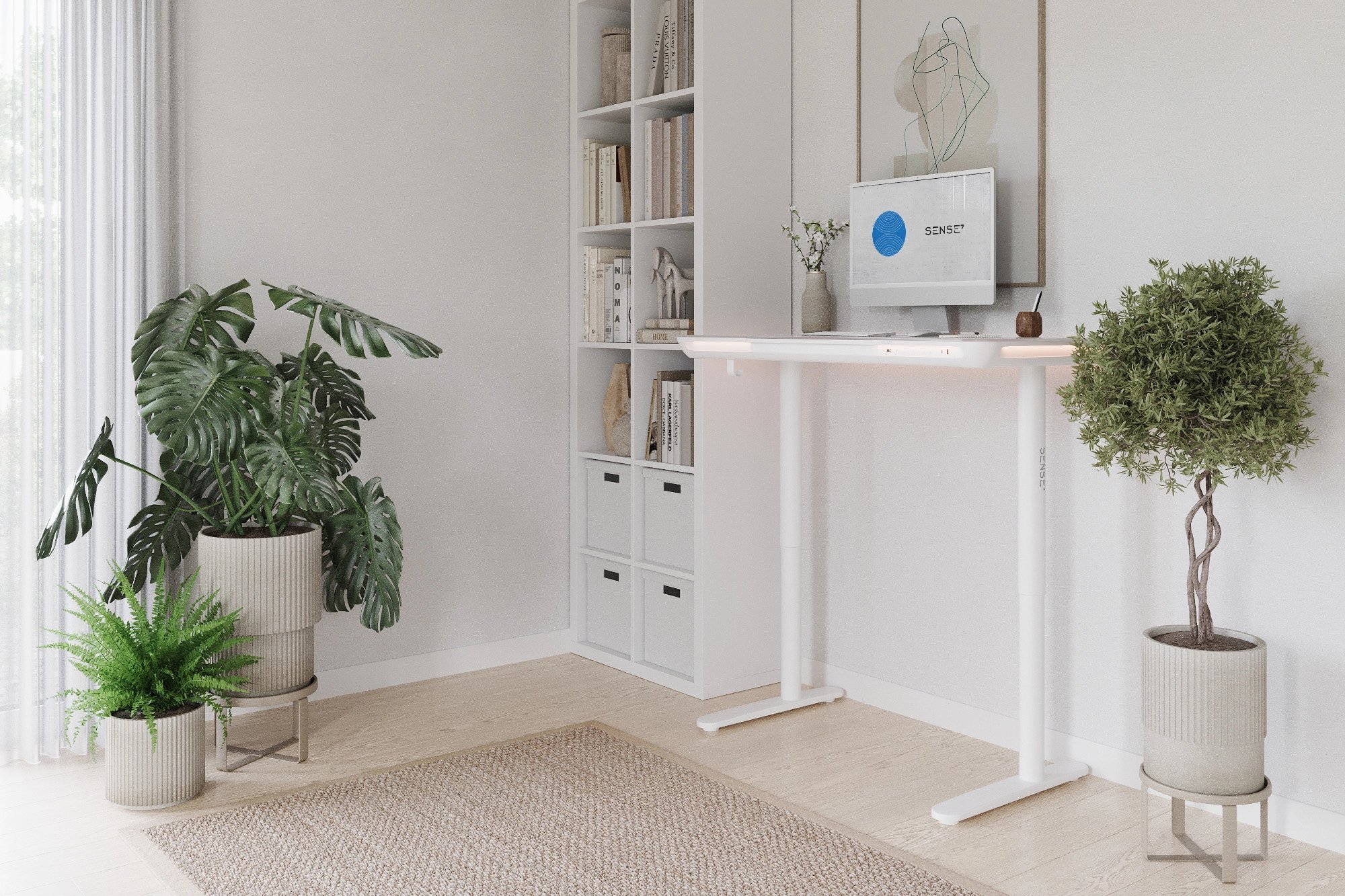 фото Геймерський ігровий стіл Sense7 Nomo White