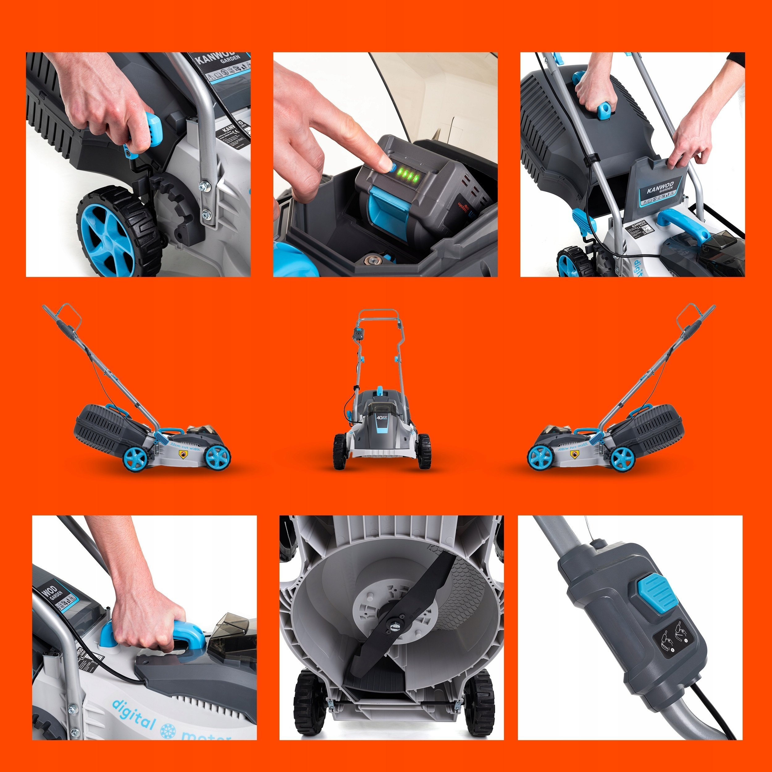 фото Газонокосарка акумуляторна Kanwod KGALM-4032