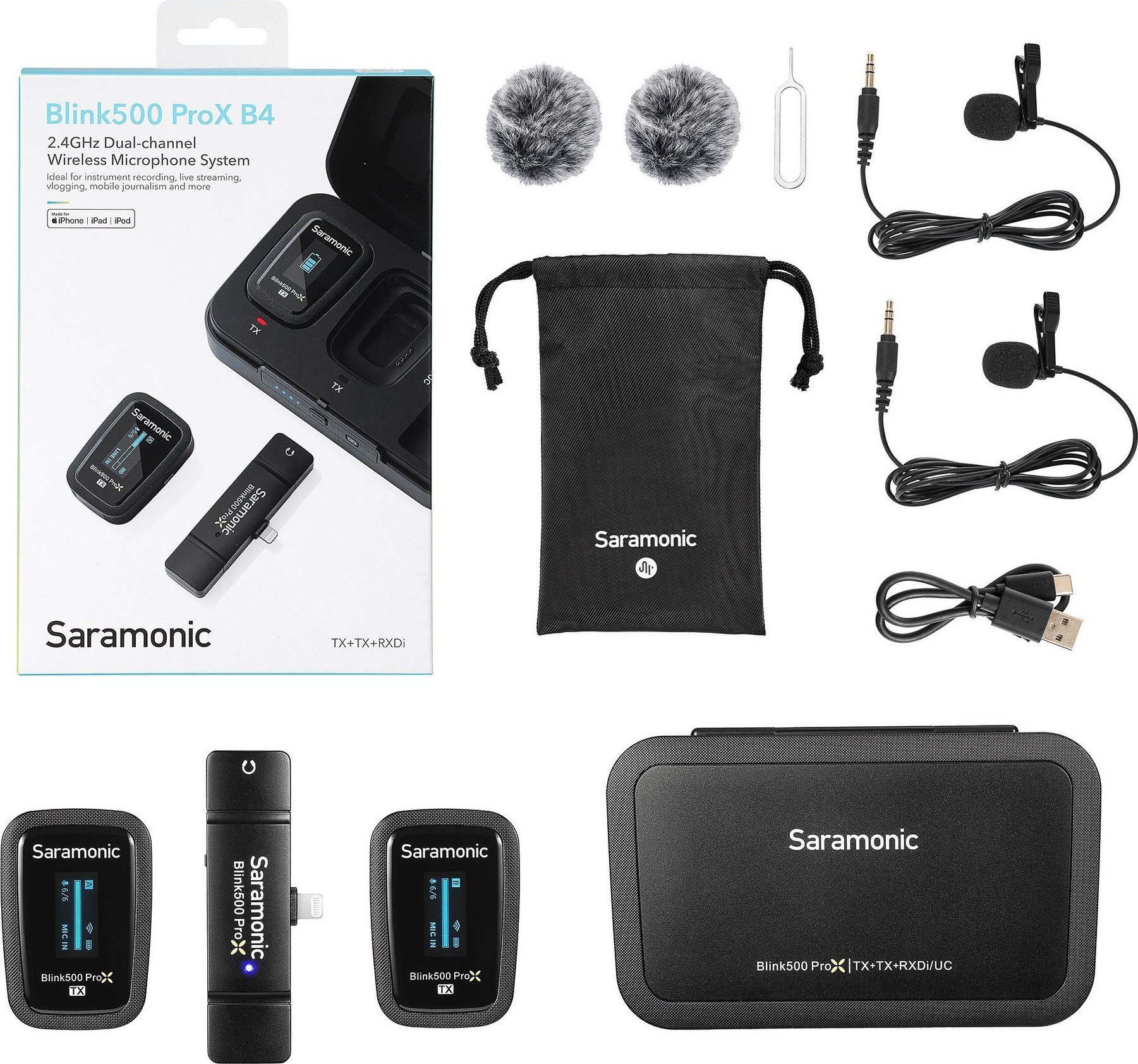 фото Мікрофонна радіосистема для смартфонів Saramonic Blink 500 ProX B4