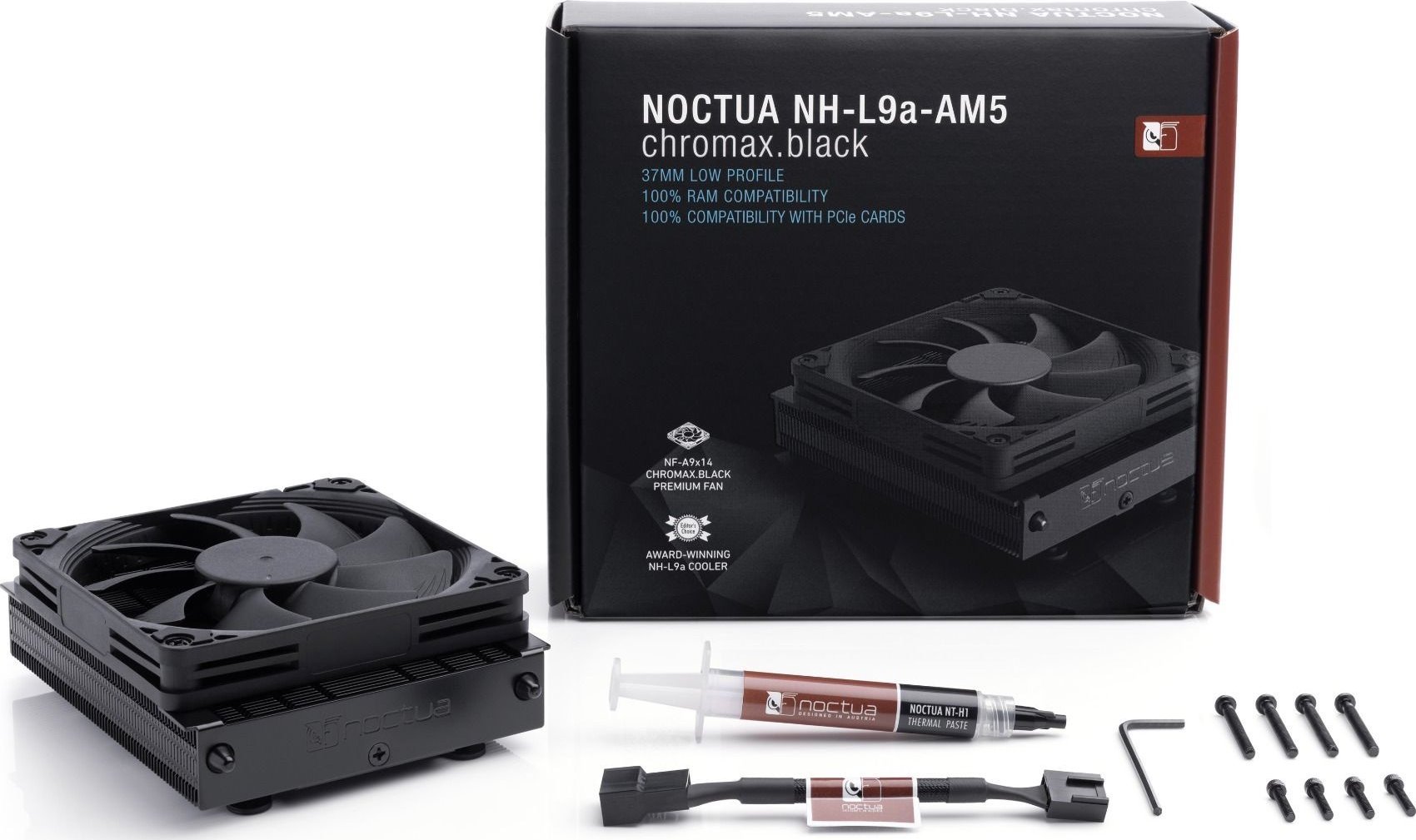 фото Повітряне охолодження Noctua NH-L9a-AM5 chromax.black
