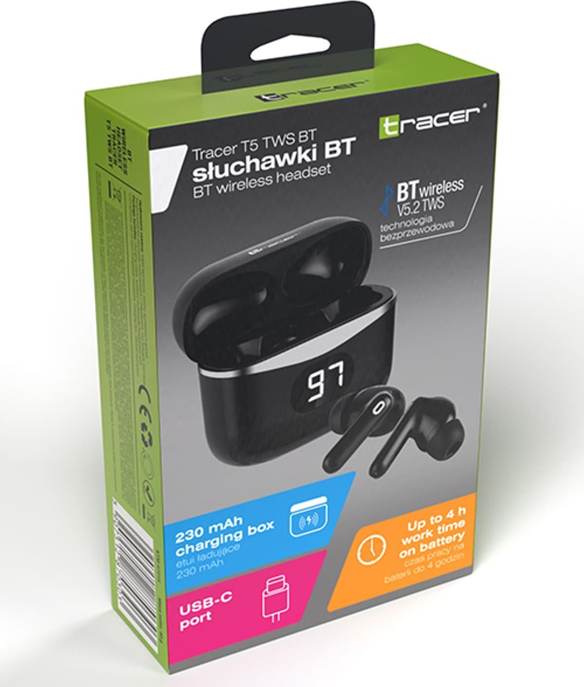 фото Навушники TWS Tracer T5 Black