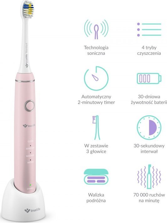 фото Електрична зубна щітка TrueLife SonicBrush Compact Pink