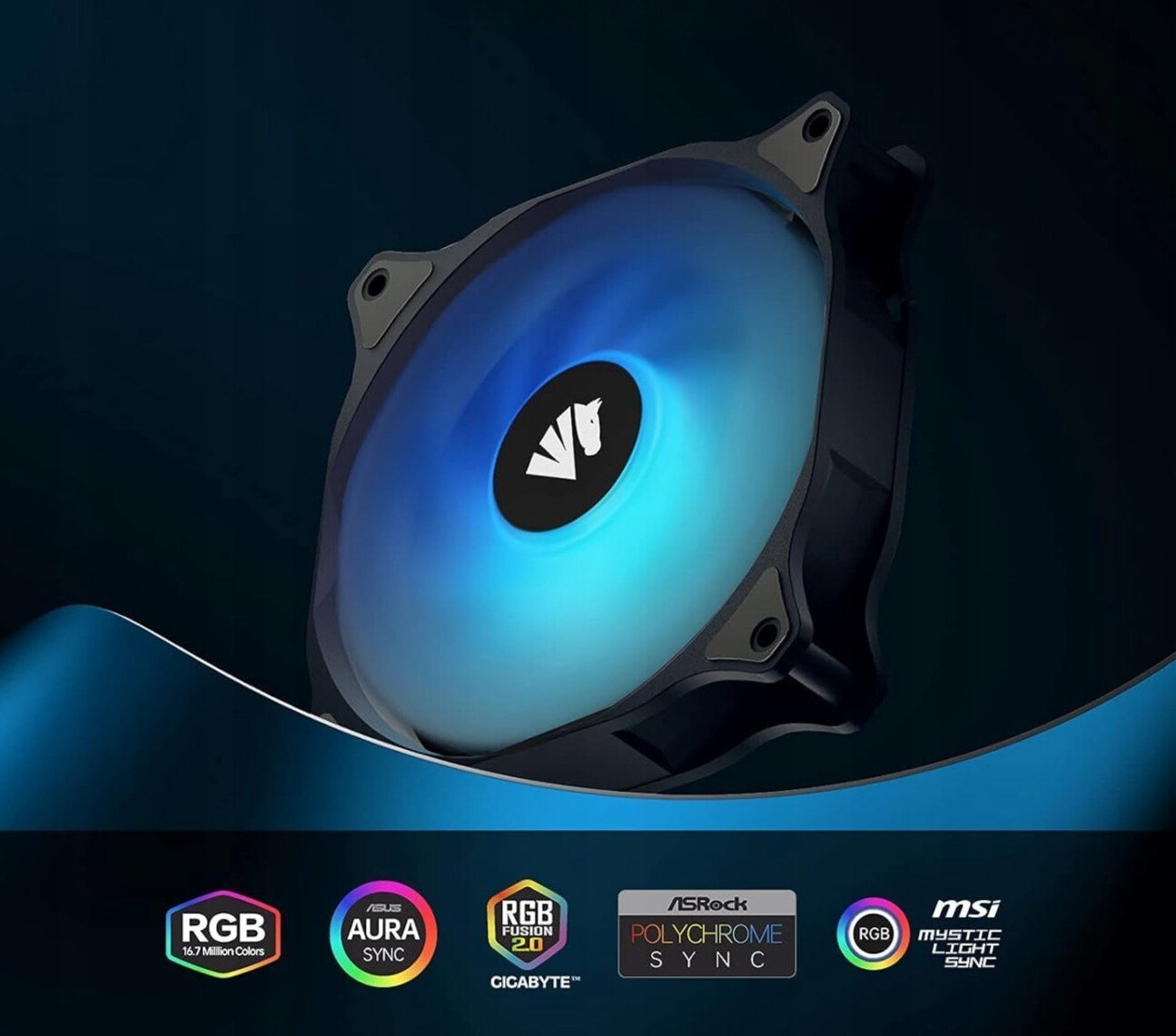 фото Вентилятор AsiaHorse WD-001 ARGB Black 3-pack