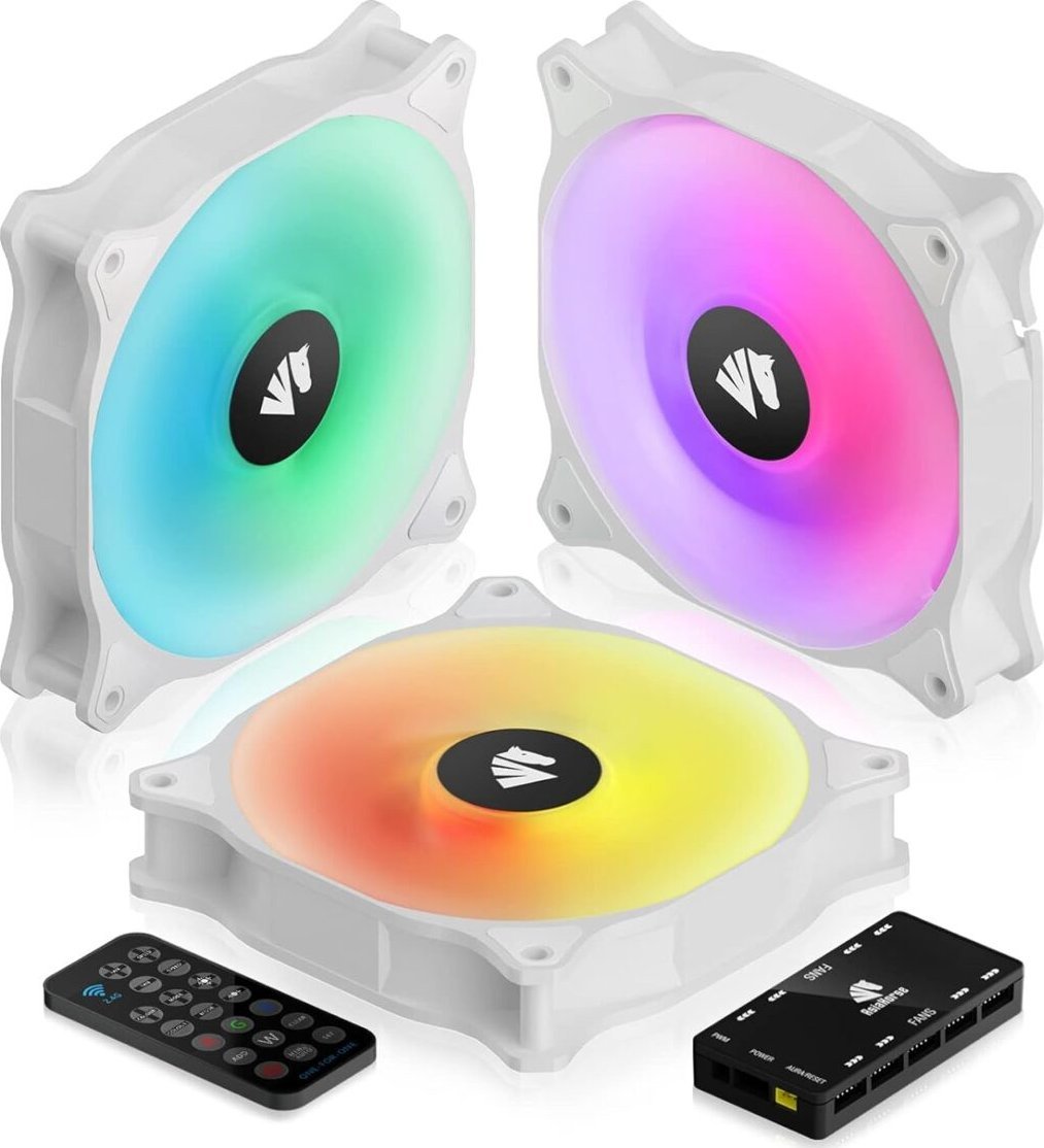 фото Вентилятор AsiaHorse WD-001 ARGB White 3-pack