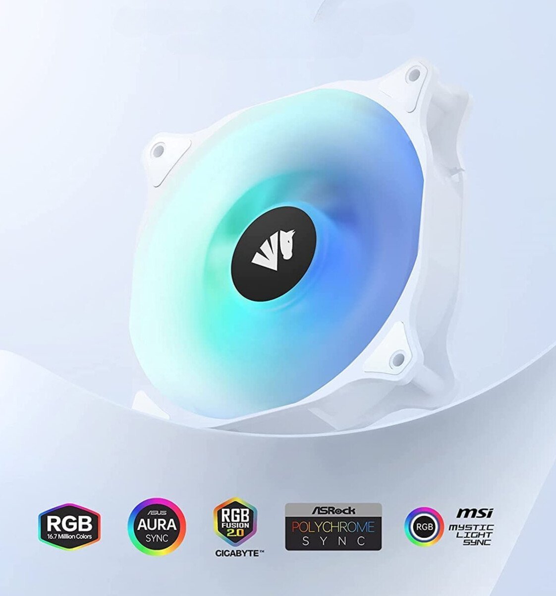 фото Вентилятор AsiaHorse WD-001 ARGB White 3-pack