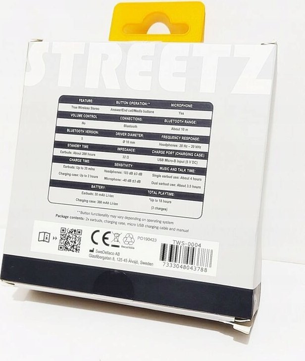 фото Навушники TWS Streetz TWS-0004 White