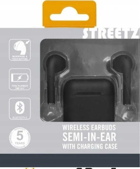 фото Навушники TWS Streetz TWS-0003 Black