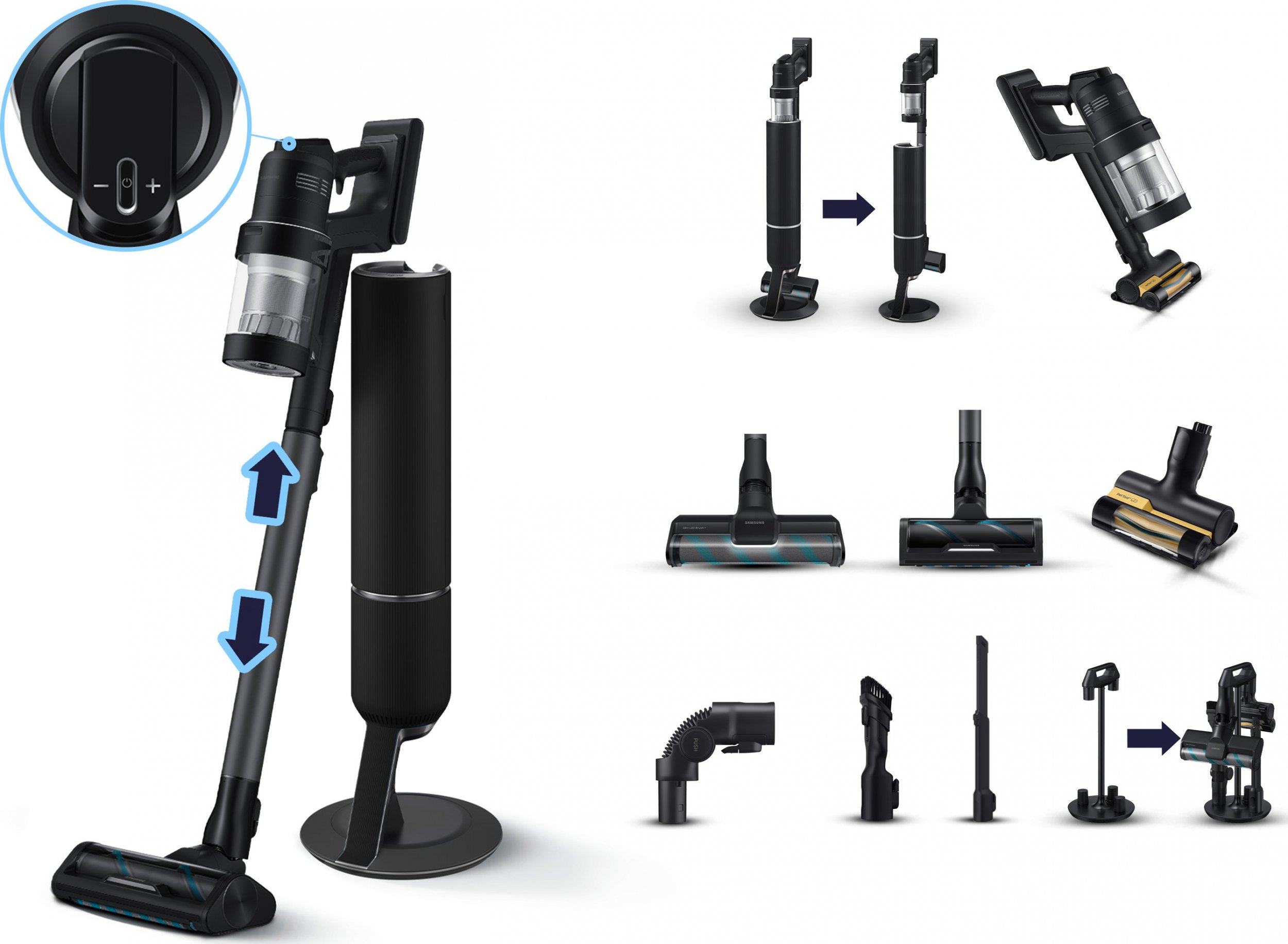 фото Вертикальний + ручний пилосос (2в1) Samsung Bespoke Jet AI VS28C9784QK/WA